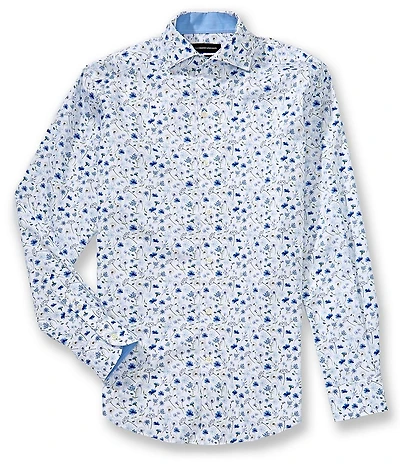 Visconti Floral Print Long Sleeve Woven Shirt