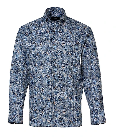 Visconti Floral Print Long Sleeve Woven Shirt