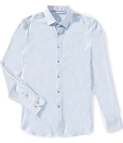 Visconti Gingham Performance Stretch Long Sleeve Woven Shirt