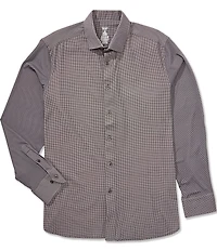 Visconti Gingham Performance Stretch Long Sleeve Woven Shirt