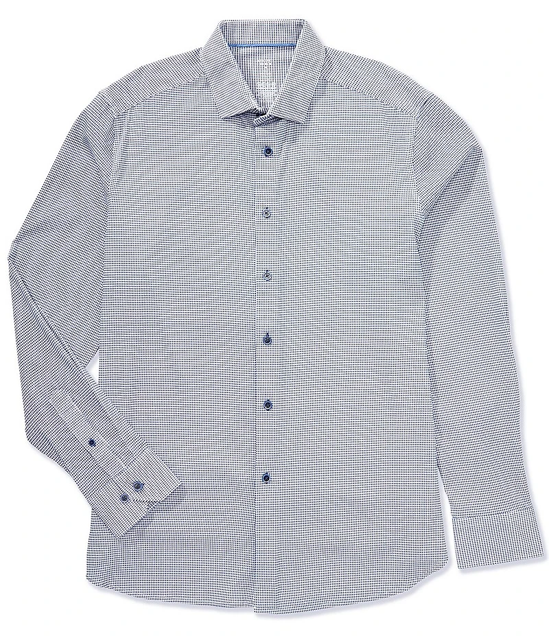 Visconti Gingham Performance Stretch Long Sleeve Woven Shirt