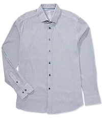 Visconti Gingham Performance Stretch Long Sleeve Woven Shirt