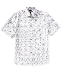Visconti Glasses Stretch Short Sleeve Woven Shirt