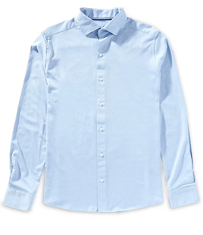 Visconti Melange Stretch Long Sleeve Woven Shirt