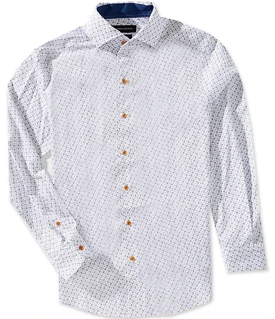 Visconti Mini Floral Print Long Sleeve Woven Shirt