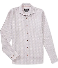 Visconti Mini Geo Print Long Sleeve Woven Shirt