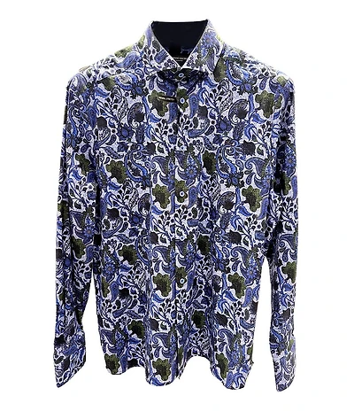 Visconti Paisley Print Woven Long Sleeve Shirt