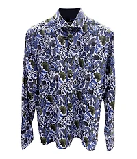 Visconti Paisley Print Woven Long Sleeve Shirt