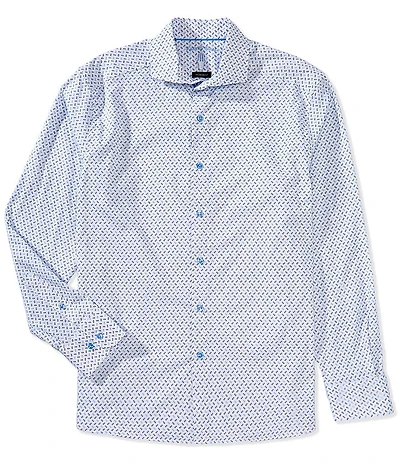 Visconti Raindrop Print Long Sleeve Woven Shirt