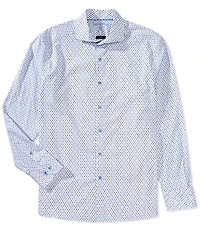 Visconti Raindrop Print Long Sleeve Woven Shirt