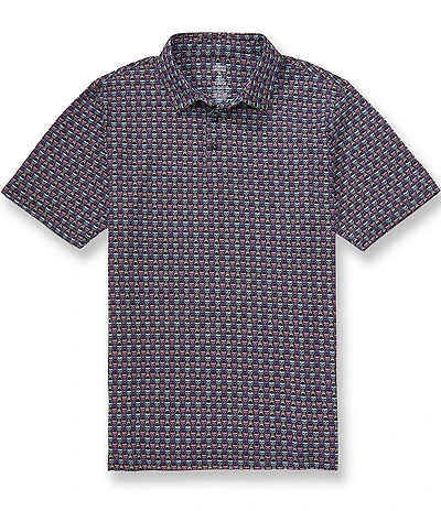 Visconti Skulls Print Short Sleeve Polo Shirt