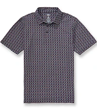 Visconti Skulls Print Short Sleeve Polo Shirt