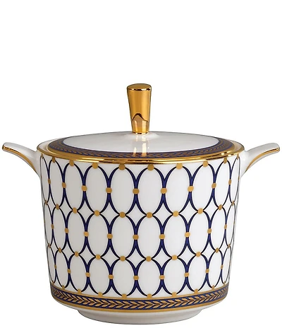 Wedgwood Renaissance Neoclassical Gold Sugar Bowl with Lid