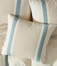 White Sand Breeze Square Decorative Throw Pillow Cover