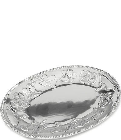 Wilton Armetale Western Texas Handled Metal Tray