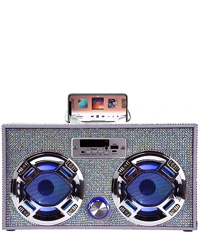 Wireless Express Iridescent Bling Bluetooth Mini Boom Box