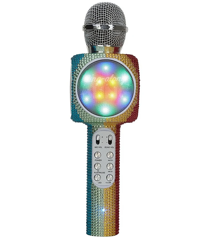Wireless Express Sing-Along Bling Rainbow Bluetooth Karaoke Microphone