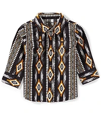 Wrangler® Baby Boys Long-Sleeve Printed Woven Western Shirt