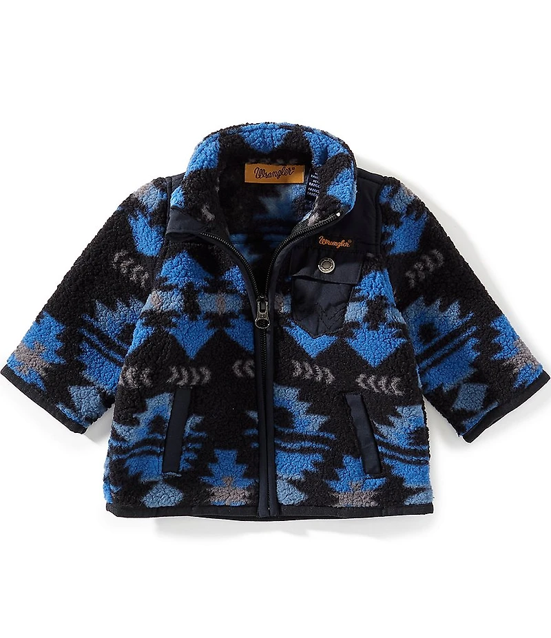 Wrangler® Baby Boys Mixed Sherpa Full-Zip Jacket