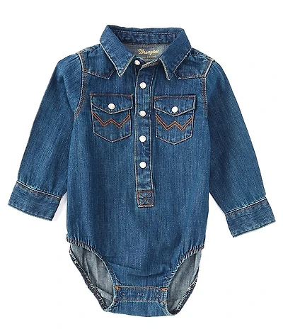 Wrangler® Baby Boys Long Sleeve Bodysuit