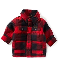Wrangler® Baby Boys Quilted Lined Flannel Shirt Jacket