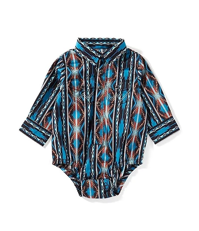 Wrangler® Baby Boys Western Checotah Long Sleeve Button Front Shirt