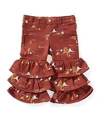 Wrangler® Baby Girls Tiered Flare Pull-On Pants