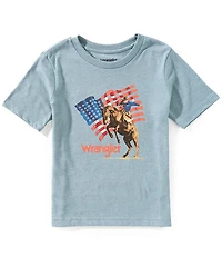 Wrangler® Big Boys Short-Sleeve Cowboy Flag T-Shirt