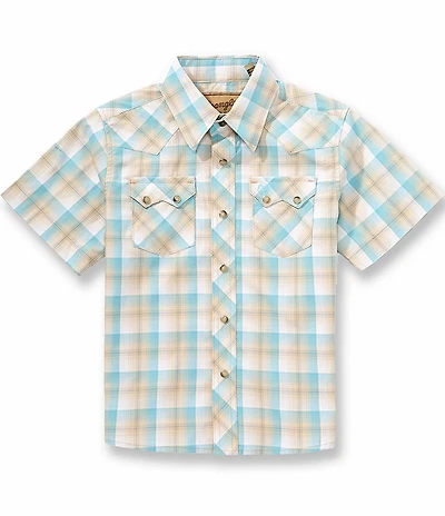 Wrangler® Big Boys Short Sleeve Allover Print Retro Shirt