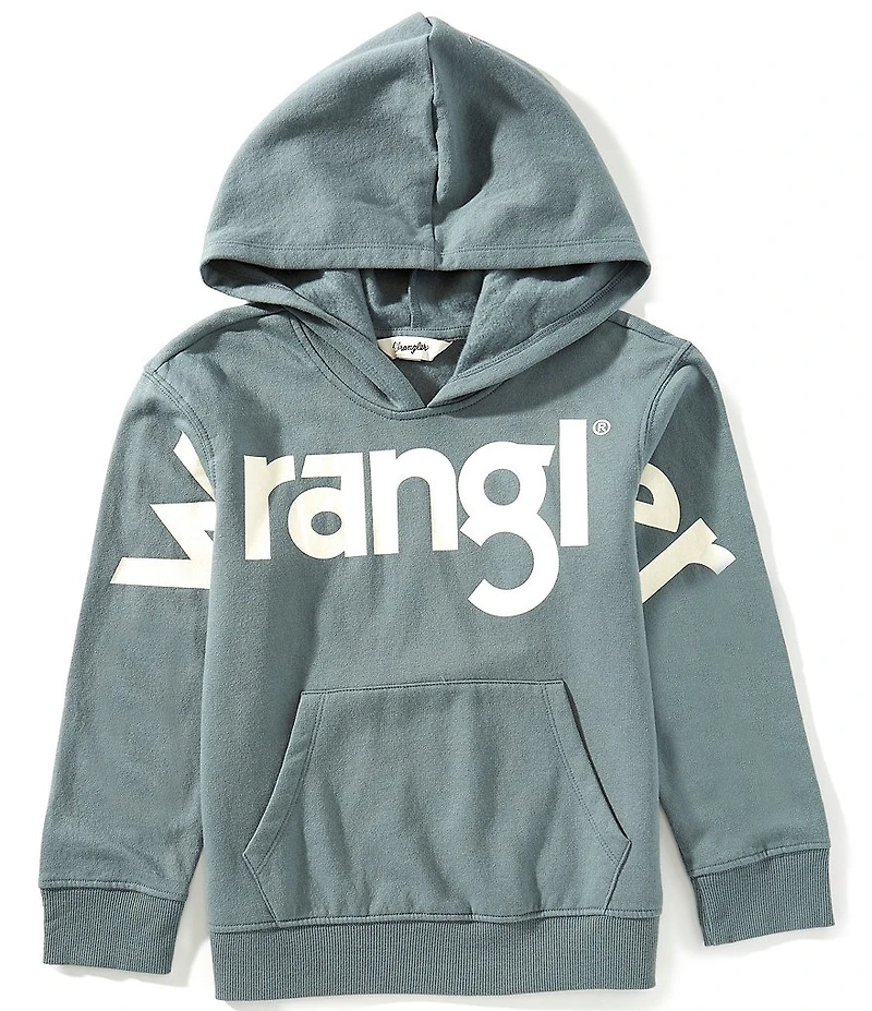 Wrangler® Big Girls Long-Sleeve Logo-Detailed Hoodie