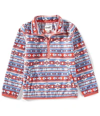 Wrangler® Big Girls Long-Sleeve Printed Faux-Sherpa Pullover