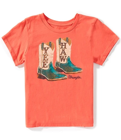 Wrangler® Big Girls Short Sleeve Boots Graphic T-Shirt