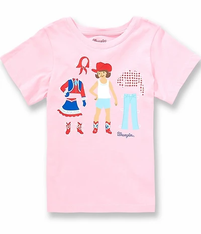 Wrangler® Big Girls Short-Sleeve Cowgirl Graphic T-Shirt