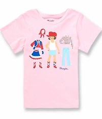 Wrangler® Big Girls Short-Sleeve Cowgirl Graphic T-Shirt