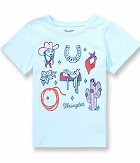 Wrangler® Big Girls Short-Sleeve Western-Inspired-Graphic T-Shirt