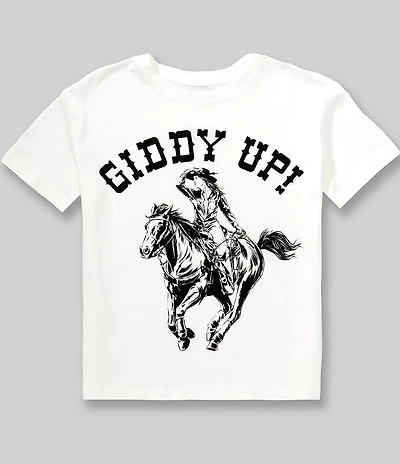 Wrangler® x Lainey Wilson Big Girls Short-Sleeve Giddy Up T-Shirt