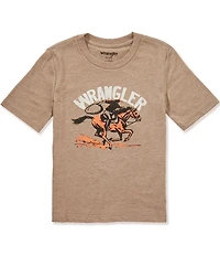 Wrangler®Big Boys Short Sleeve Lassoing Cowboy T-Shirt