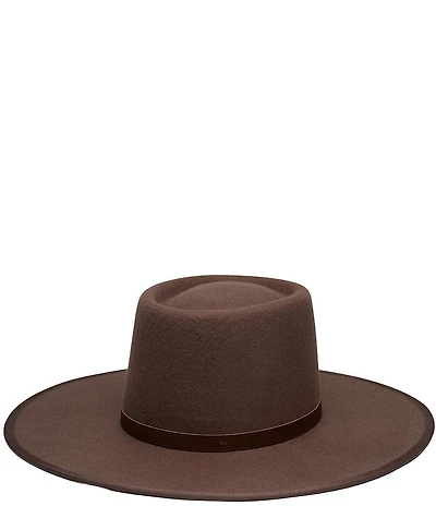 Wyeth Jess Round Wide Brim Wool Fedora Hat