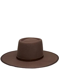 Wyeth Jess Round Wide Brim Wool Fedora Hat