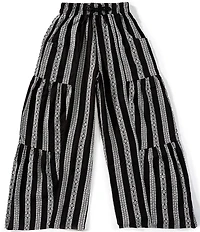 Xtraordinary Big Girls Graphic Striped Palazzo Wide Leg Pants