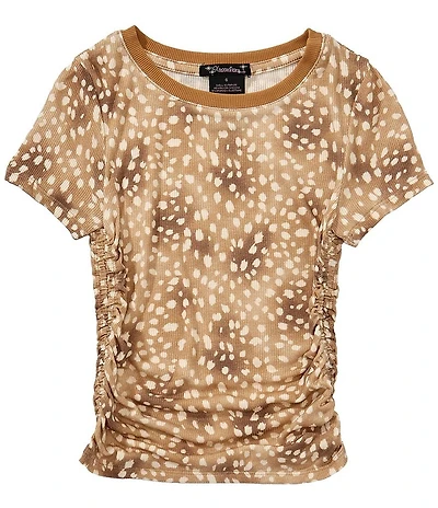 Xtraordinary Big Girls Short Sleeve Printed Cinched T-Shirt