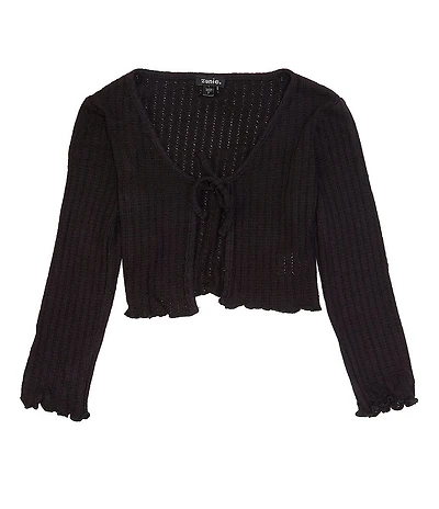 Zunie Big Girls Knit Tie Front Cardigan
