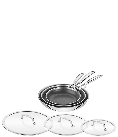 Zwilling Peak Collection 6-Piece Stainless Steel Dual Performance Fry Pan Set