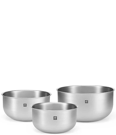 Zwilling Prep 3-Piece Silver Nesting Bowl Set