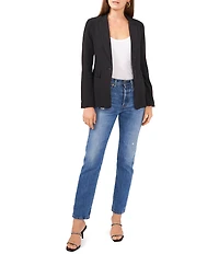 1. STATE Classic Crepe Notch Lapel One Button Blazer