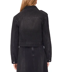 1. STATE Collared Long Sleeve Denim Jacket