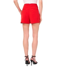 1. STATE Coordinating Linen Blend Flat Front High Waisted Shorts