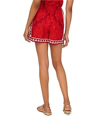 1. STATE Coordinating Printed Drawstring High Waisted Shorts