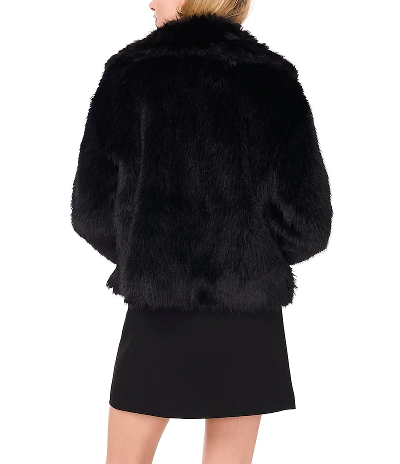 1. STATE Faux Fur Long Sleeve Open Front Coat