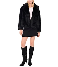 1. STATE Faux Fur Long Sleeve Open Front Coat
